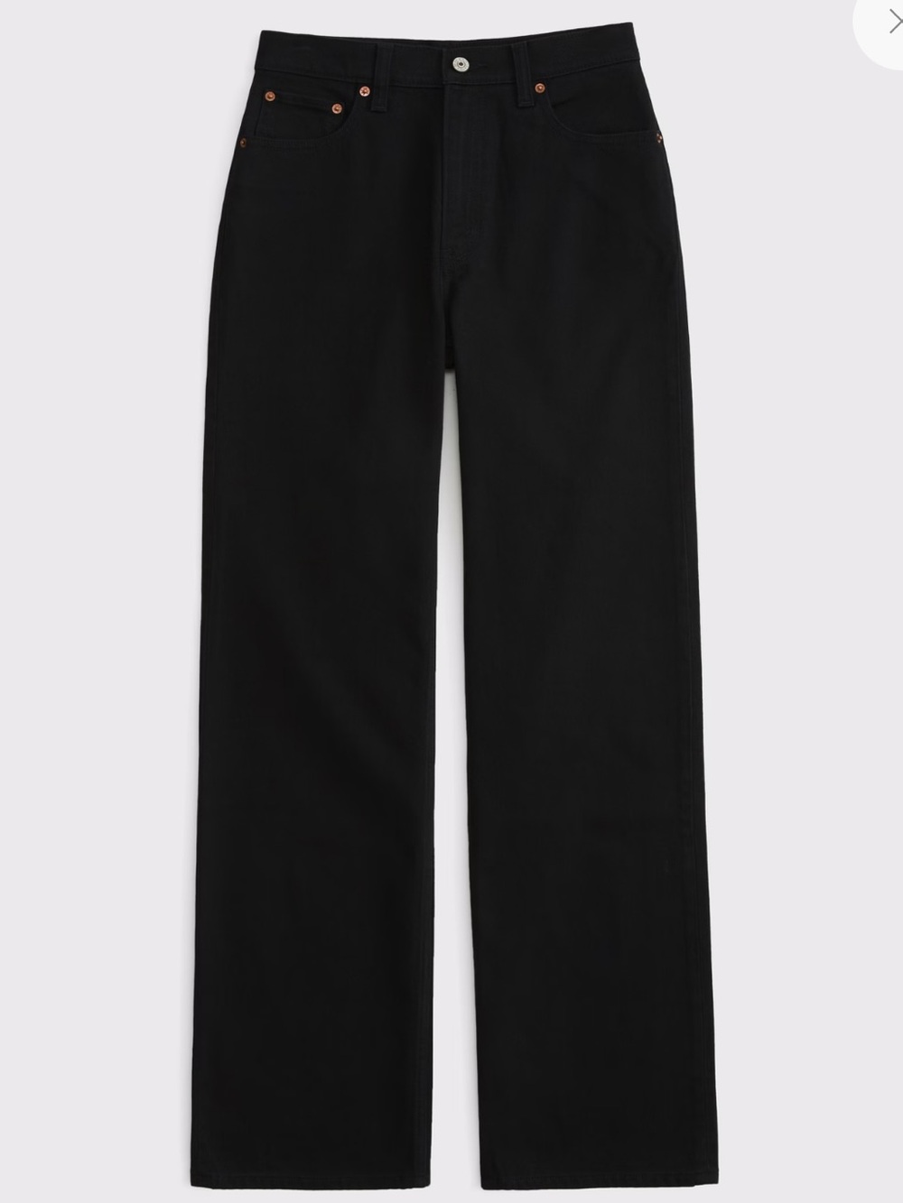Abercrombie & Fitch • High Rise 90s Relaxed Jet Black Denim Jeans